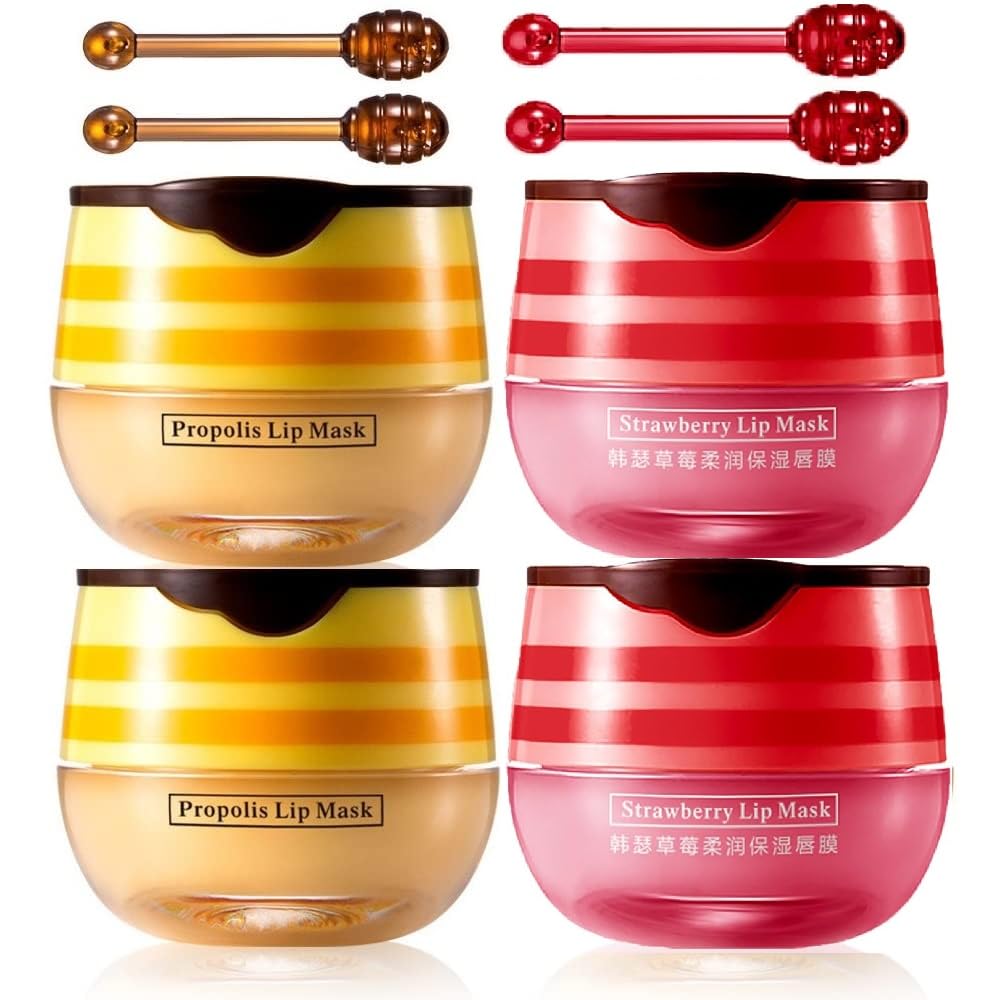 Axnzp honey strawberry lip balm pot for nourishing hydration and subtle shine.