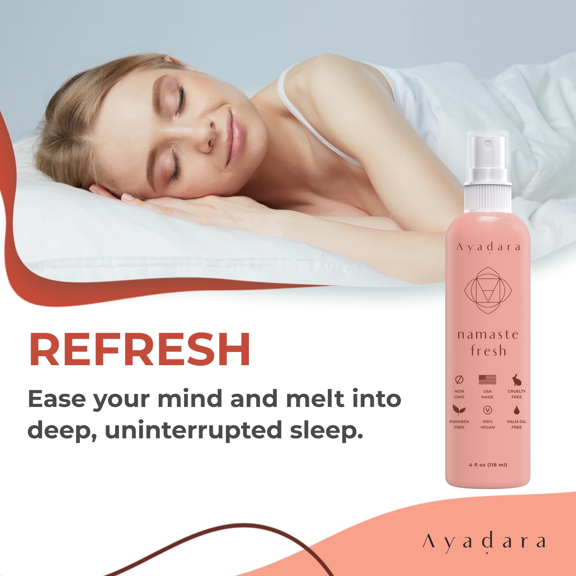 Ayadara Namaste lavender oil close-up highlighting calming, pore-conscious benefits.