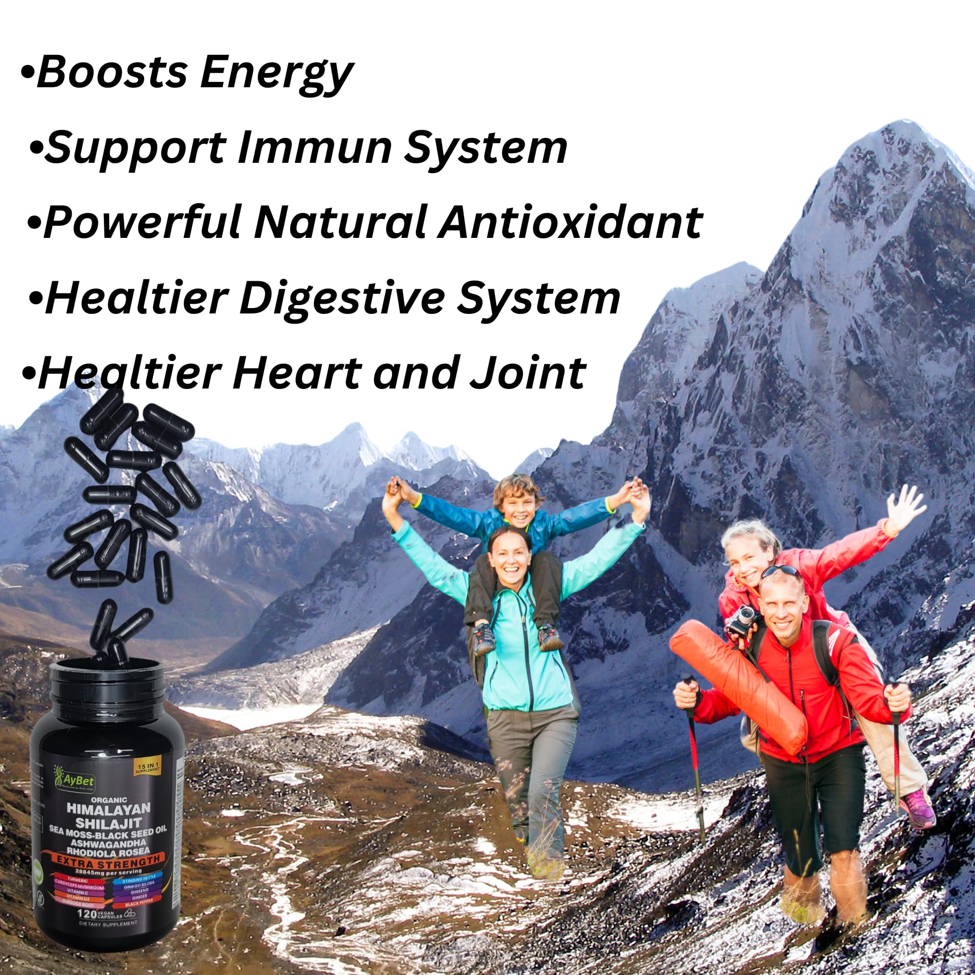 AyBet Shilajit Rhodiola Rosea blend