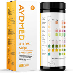 AYDMED 9-in-1 UTI test strips bottle with 100 strips