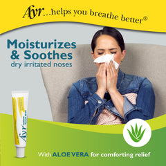 AYR Saline Nasal Gel packaging-back view highlights compact packaging.