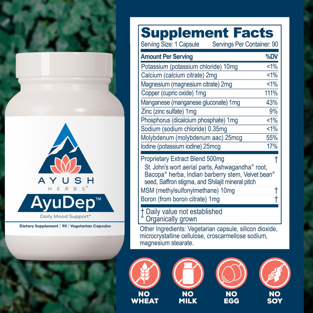 Herbal blend of saffron and ashwagandha with supporting minerals