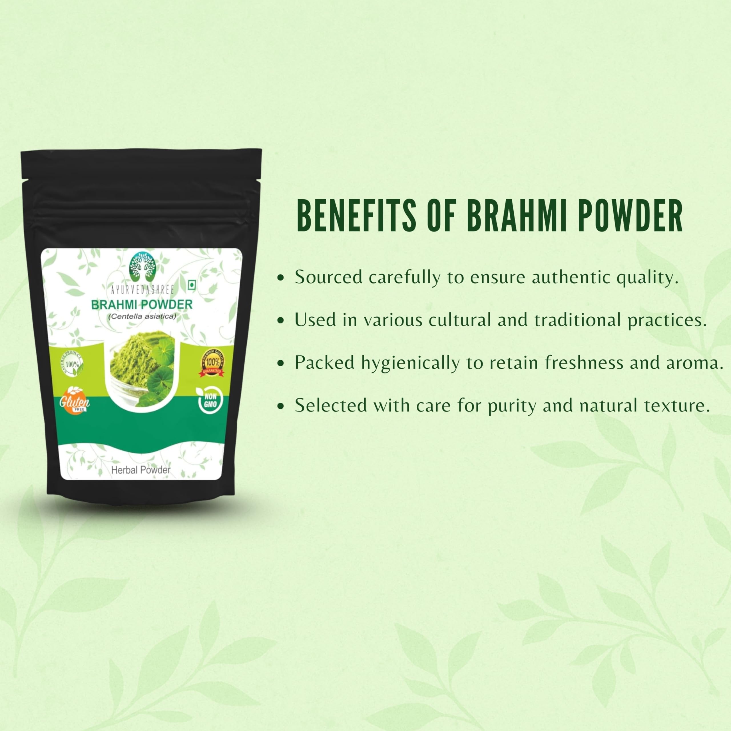 Powdered Centella asiatica used for herbal remedies