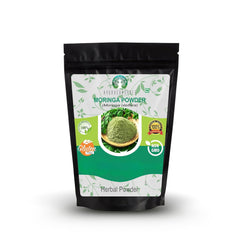 Front view of AYURVEDASHREE Moringa Leaf Powder 200 Gm jar