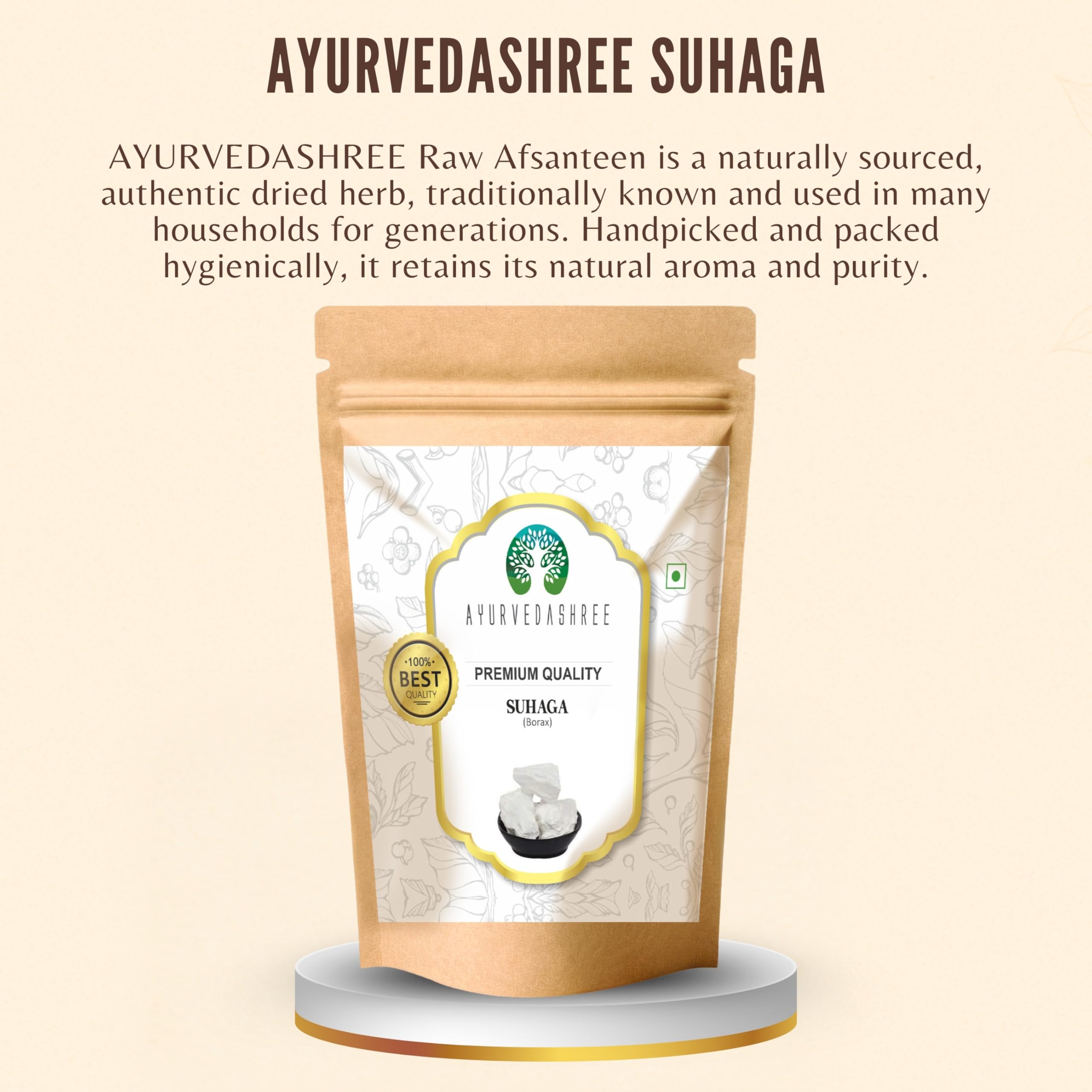 Natural Suhaga borax crystals in 200g