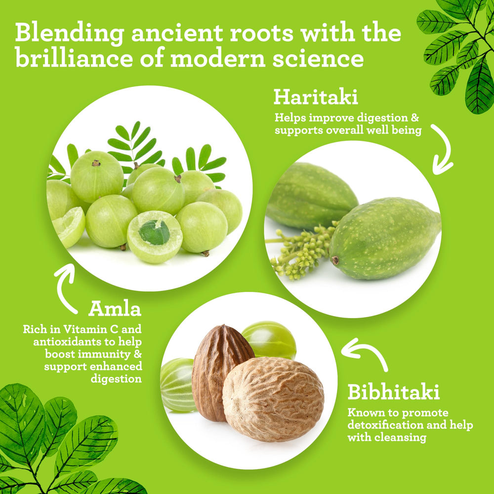 Ayurvedic Triphala plant-based supplement blend