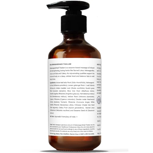 Ayurvedic massage oil being applied during a massage