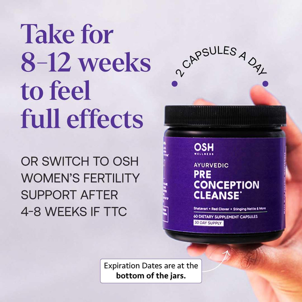 Product packaging label for Ayurvedic Preconception Cleanse