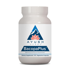 Ayush Herbs BacopaPlus bottle with label