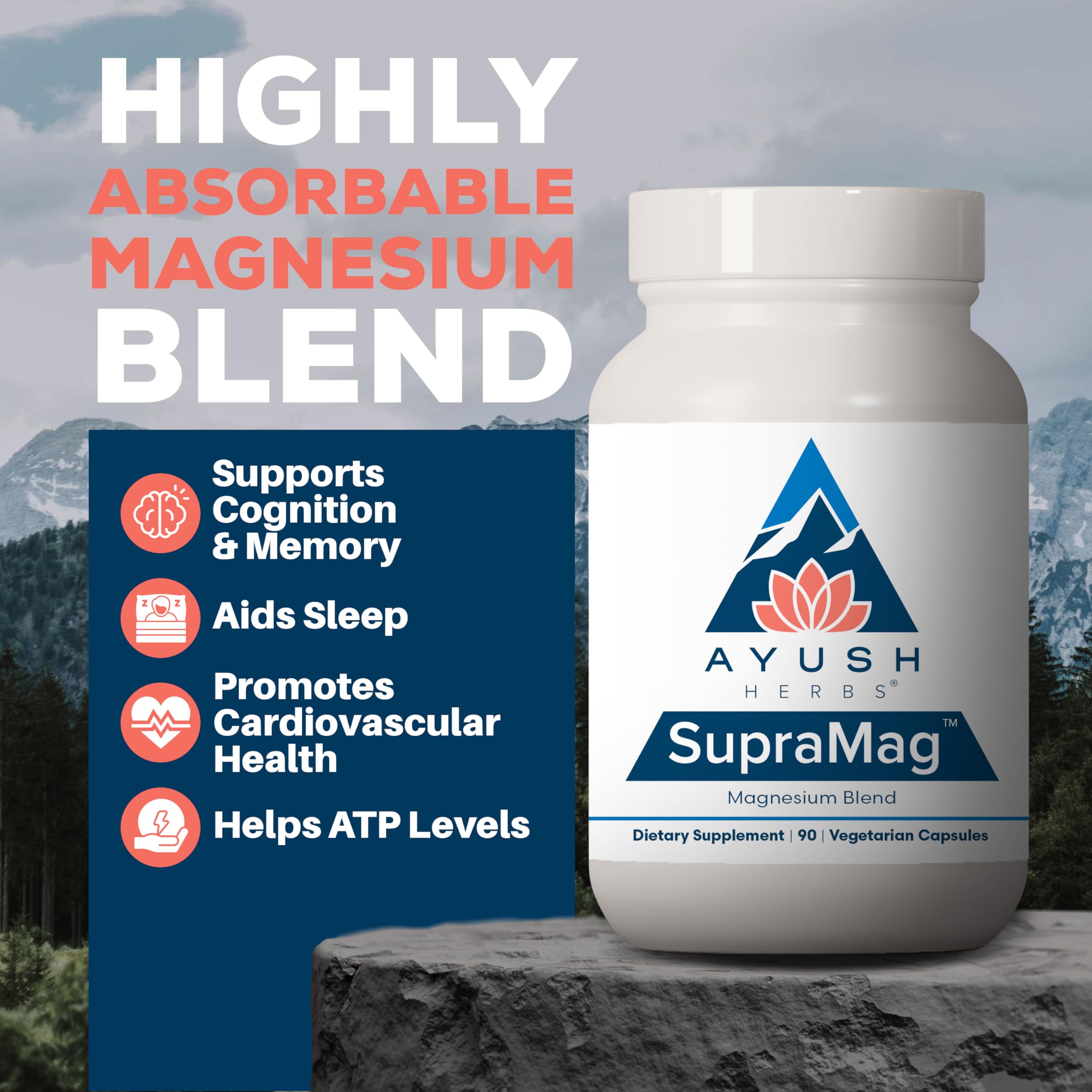 Close-up of SupraMag magnesium ingredients panel