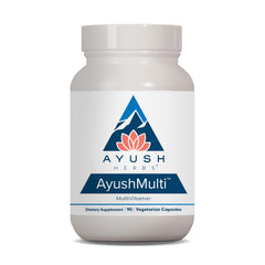Ayush Multi bottle and packaging – 90 vegetarian capsules