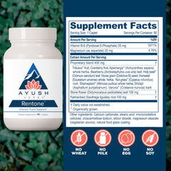 90 vegetarian capsules in the Rentone bottle