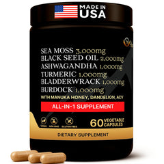AZ ApexZone Sea Moss Multivitamin bottle with burdock and turmeric blend