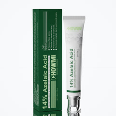 Azelaic acid 14% serum bottle pour highlights the easy application.