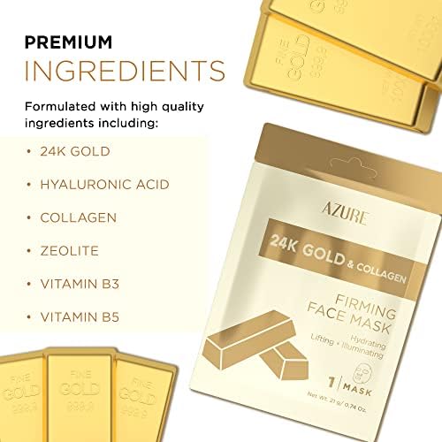 Packaging box showing a 5-pack Azure Cosmetics masks.