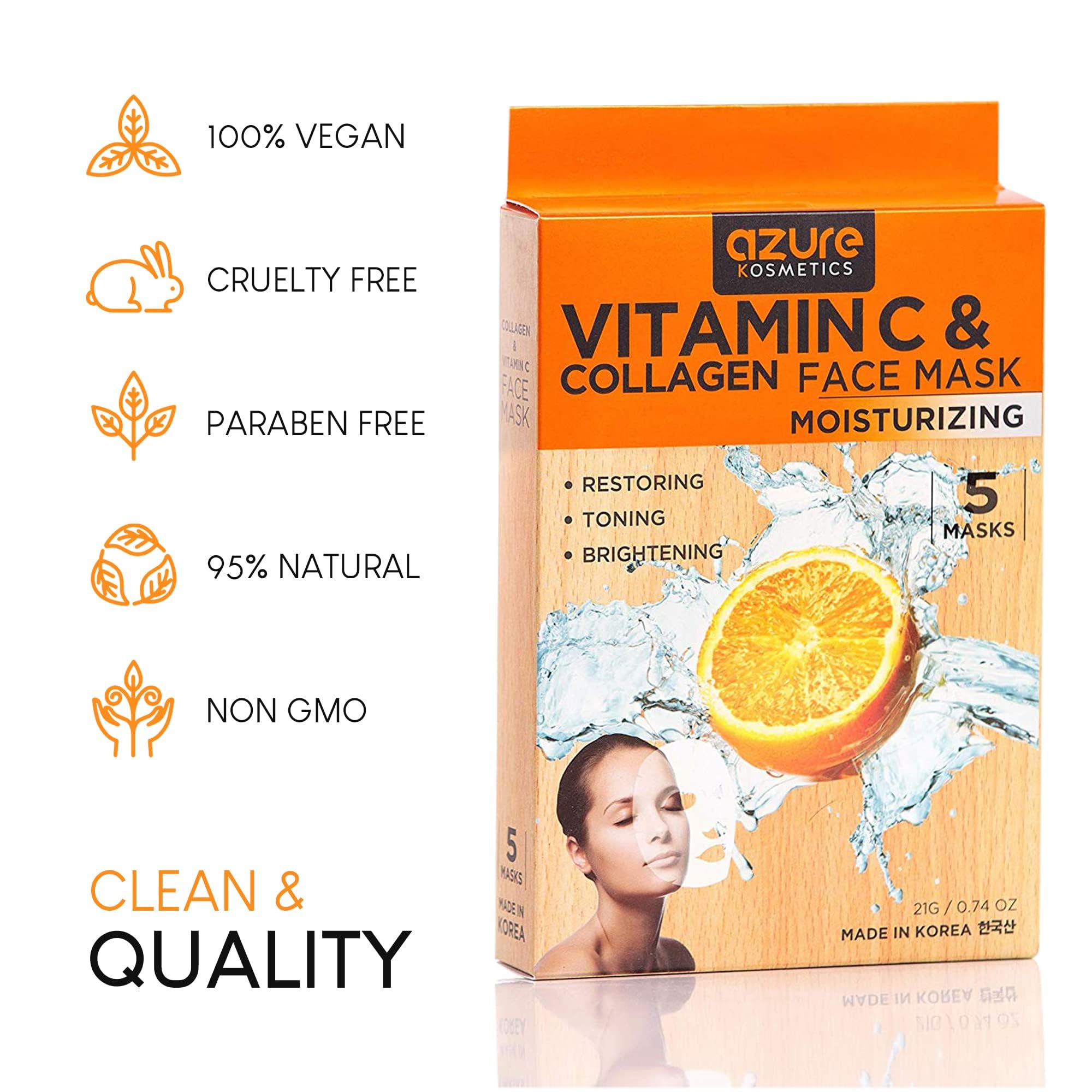 Azure Cosmetics box with dermatologist-tested badge and clean formula