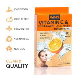 Azure Cosmetics box with dermatologist-tested badge and clean formula