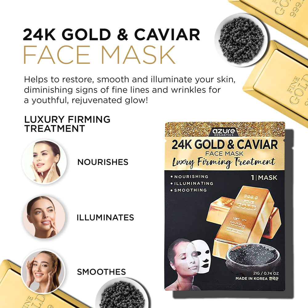 Azure Cosmetics 24K Gold and Caviar serum layer ready for skin absorption.