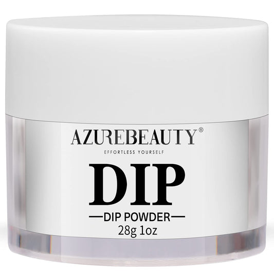 AZUREBEAUTY Bright White dip powder tin closeup showing premium pigment.