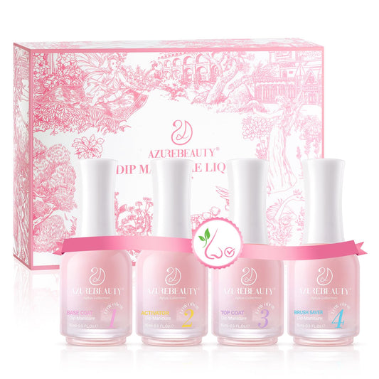 AZUREBEAUTY base coat bottle shown for smooth, durable dip protection