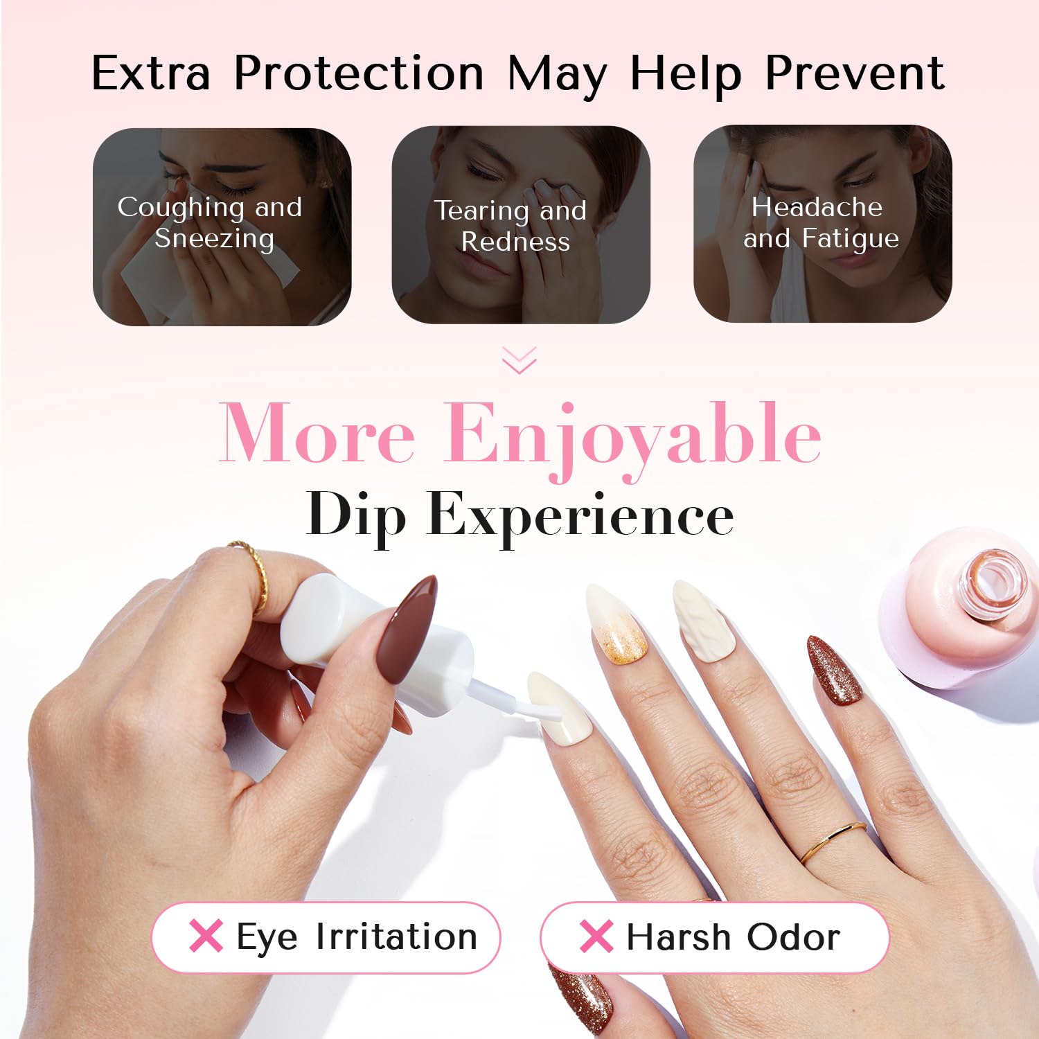 AZUREBEAUTY dip kit on display emphasizes no lamp required