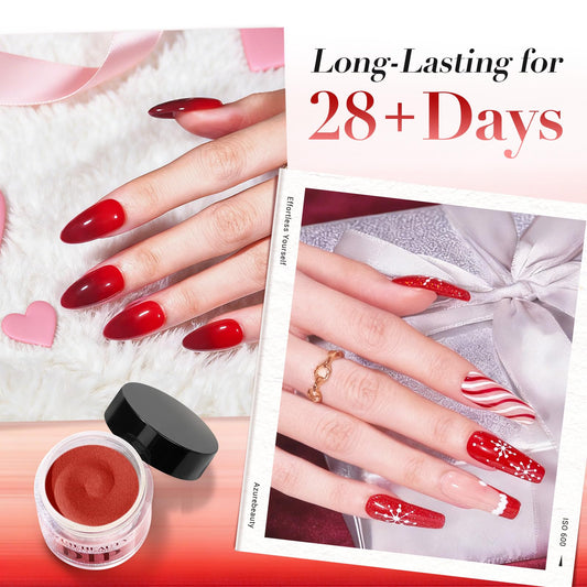 AzureBeauty burgundy shade for elegant, long-lasting manicure.