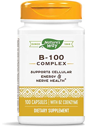 Bottle of Nature's Way B-100 Complex - high potency B vitamin formula