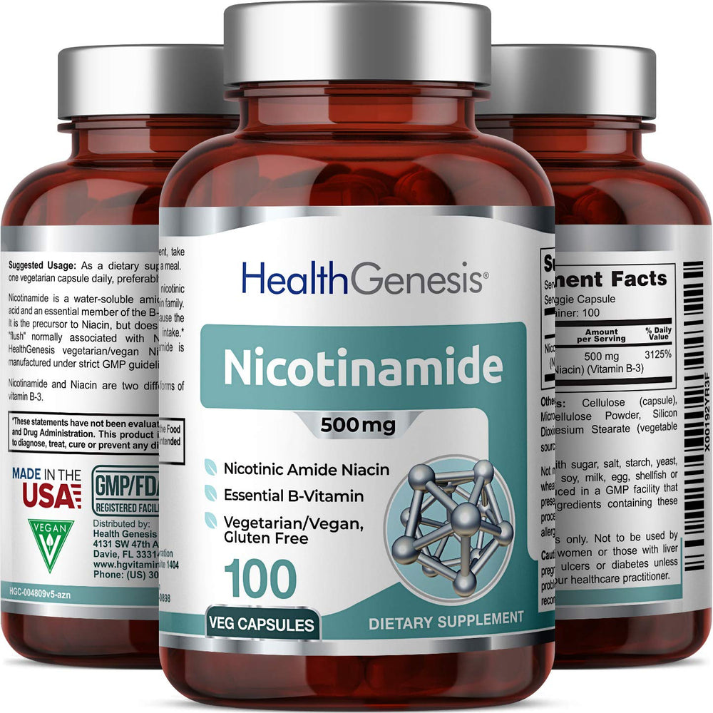 Front packaging of B-3 Nicotinamide dietary supplement