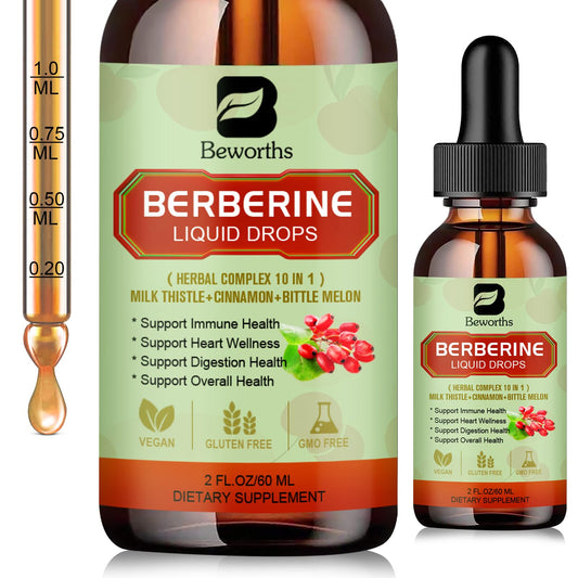 Front view of B BEWORTHS Berberine HCL Liposomal Drops bottle