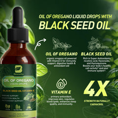 Close-up of oregano oil blend with carvacrol and thymol