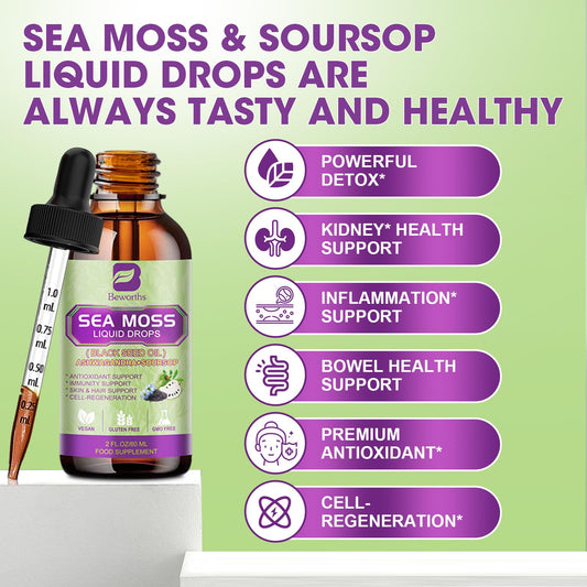 Dropper releasing Sea Moss Liquid Drops
