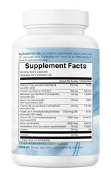 Product bottle with Micro Ingredients label for B complex capsules