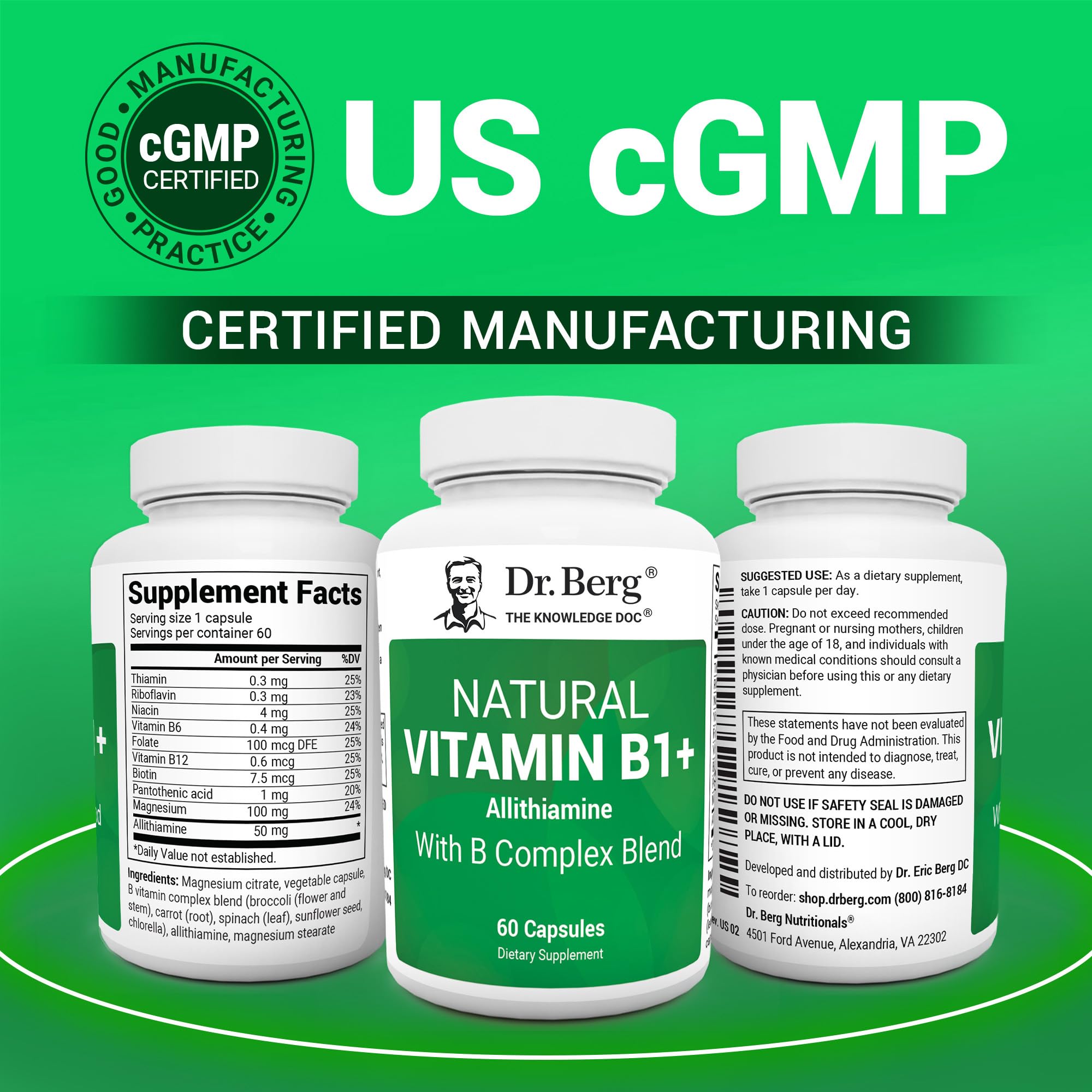 60-cap B vitamin complex capsules and packaging