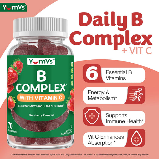 Close-up of B Complex Gummies showing energy support