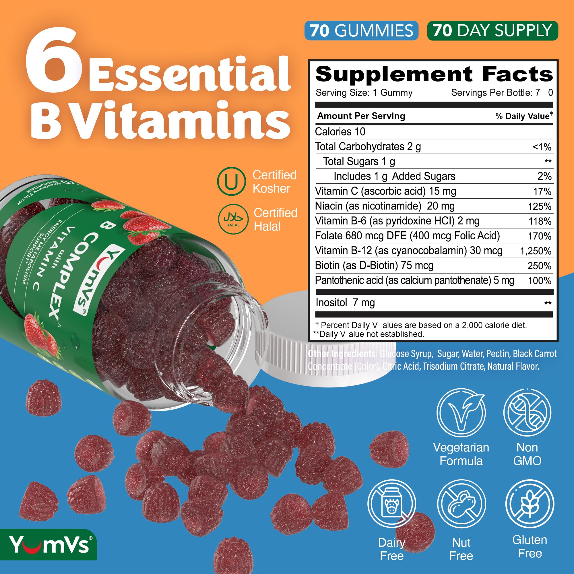 Gummies with natural strawberry flavor