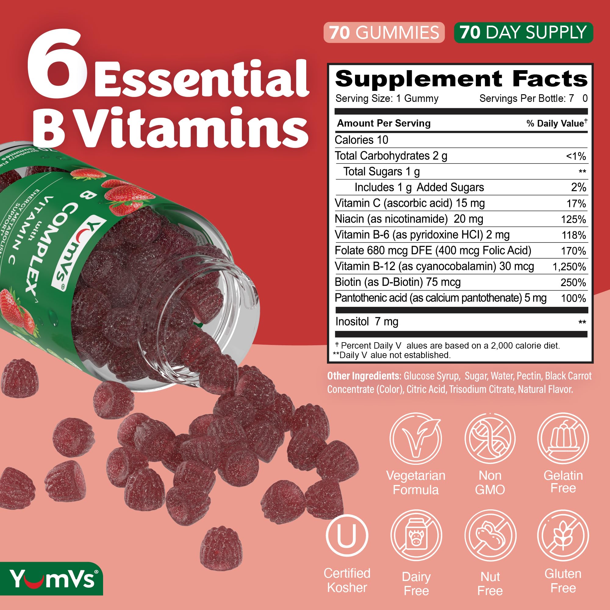 B Complex Gummies for nervous system and brain support