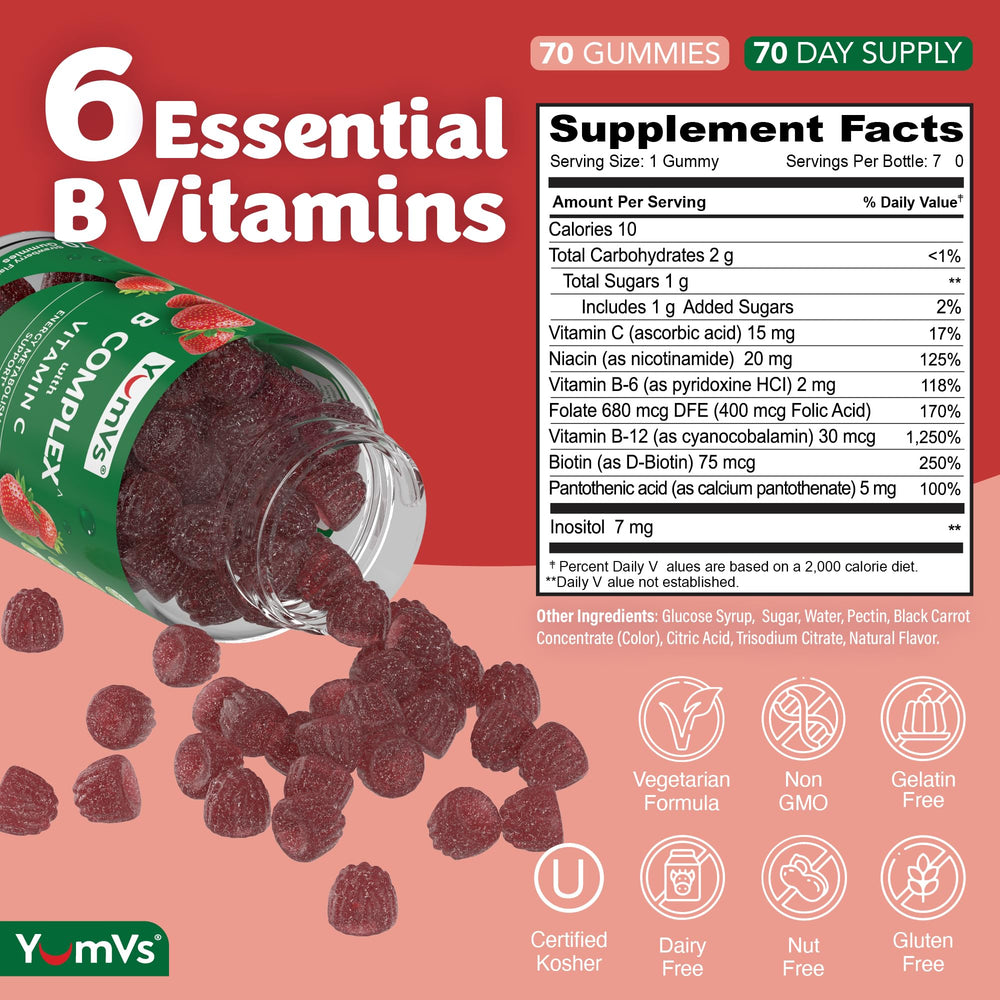 B Complex Gummies for nervous system and brain support