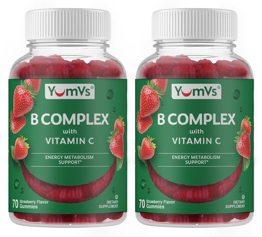 B Complex Gummies with Vitamin C – hero image for 70 count 2-pack