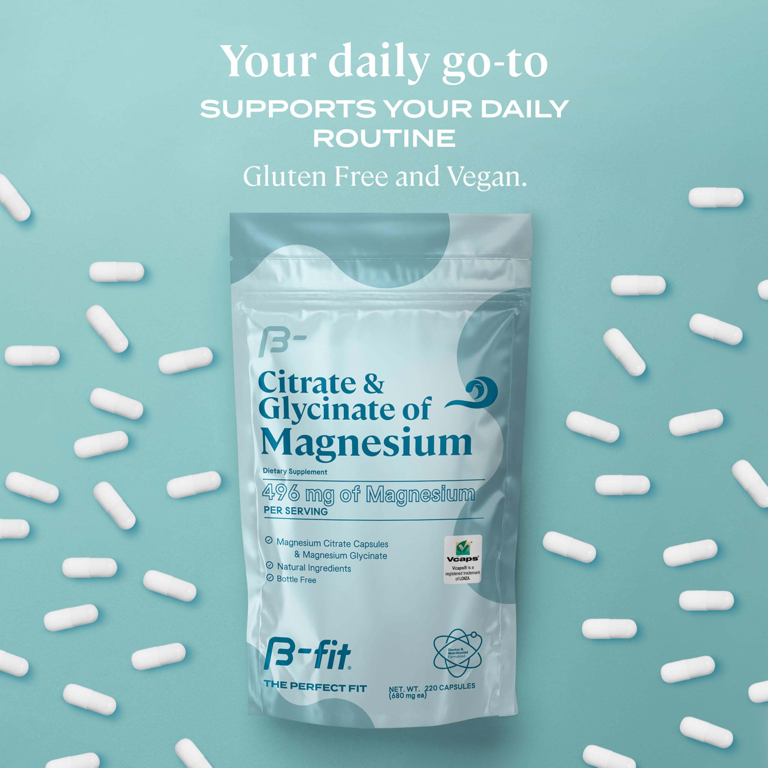 Vegan and gluten-free B-FIT magnesium supplement
