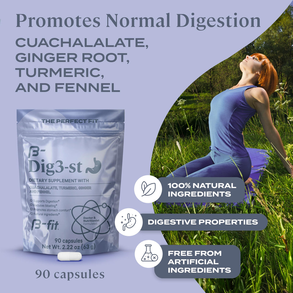Bottle of B-FIT Digestive Herbal Supplement with 60 capsules