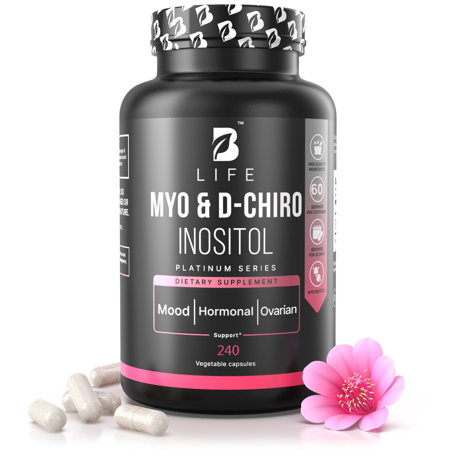 Hero shot of B Life Myo-Inositol & D-Chiro Inositol 40:1 for Women bottle