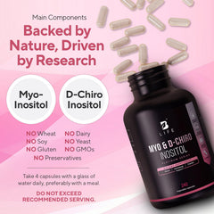 Capsule bottle highlighting ovarian support and hormonal balance