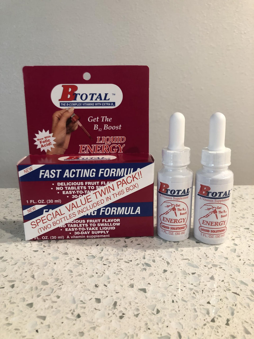 Back view of The B-Total Solution Twin Pak bottles