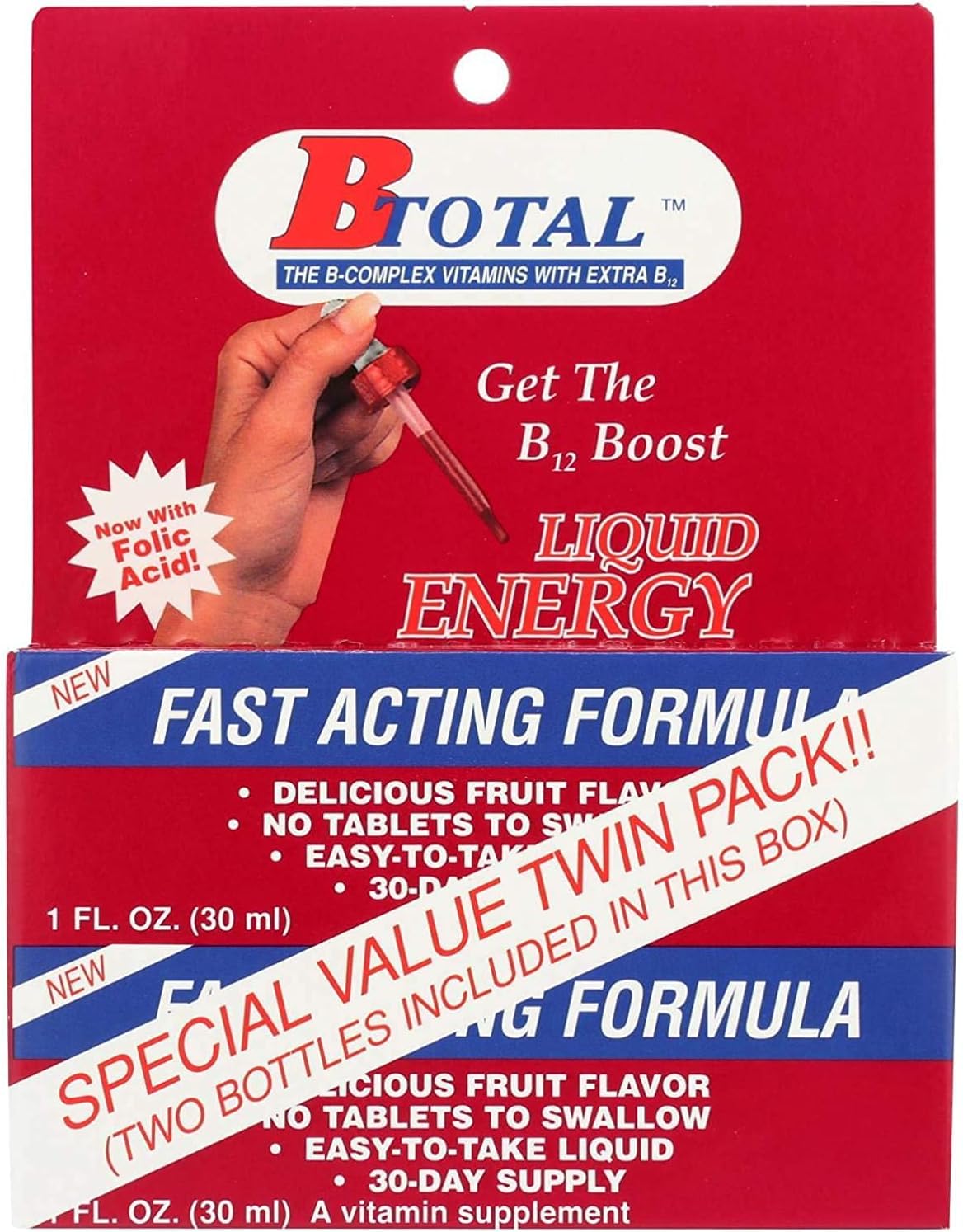 Two 1 fl oz bottles of The B-Total Solution Twin Pak