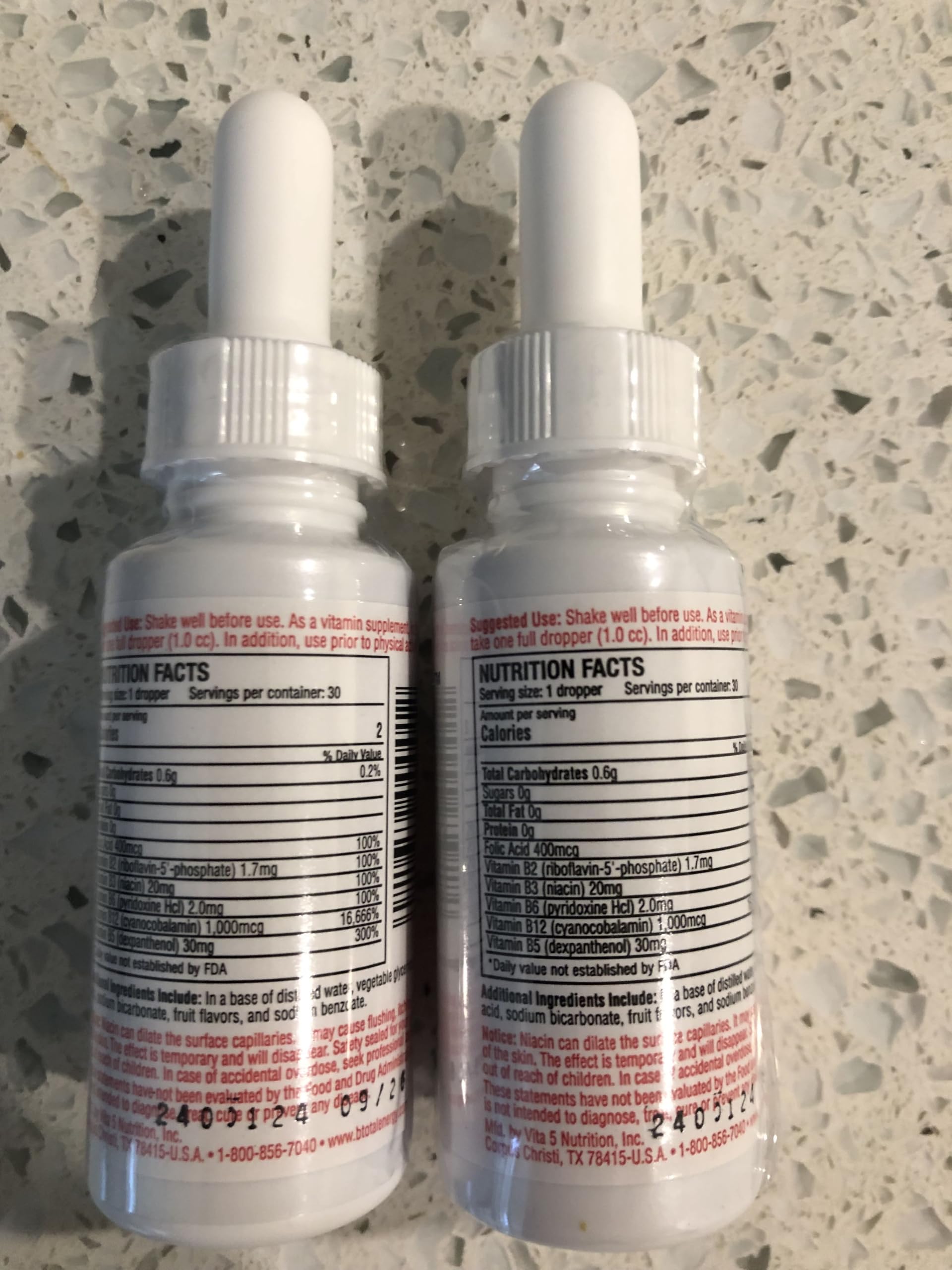 Side view of The B-Total Solution bottle