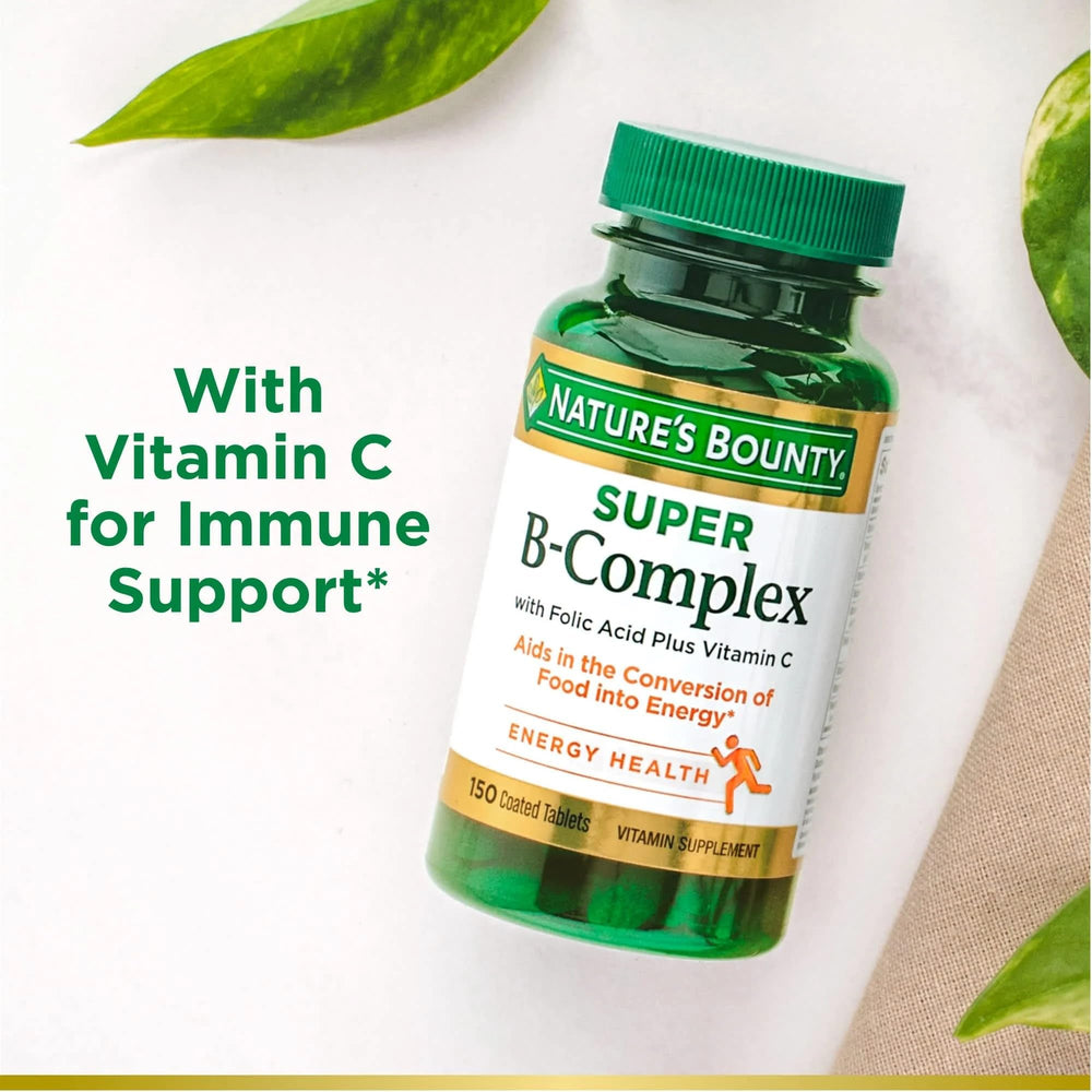 Close-up of the B vitamin complex label