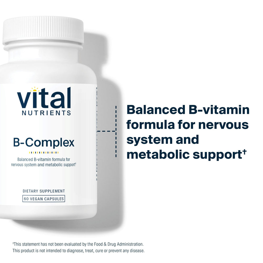 Graphic showing B vitamins supporting energy production and metabolism