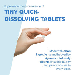 Illustration of quick absorption of under-tongue B1 MicroLingual tablet