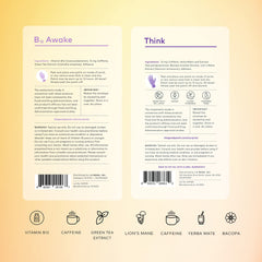 Close-up of B12 Awake patches label and design