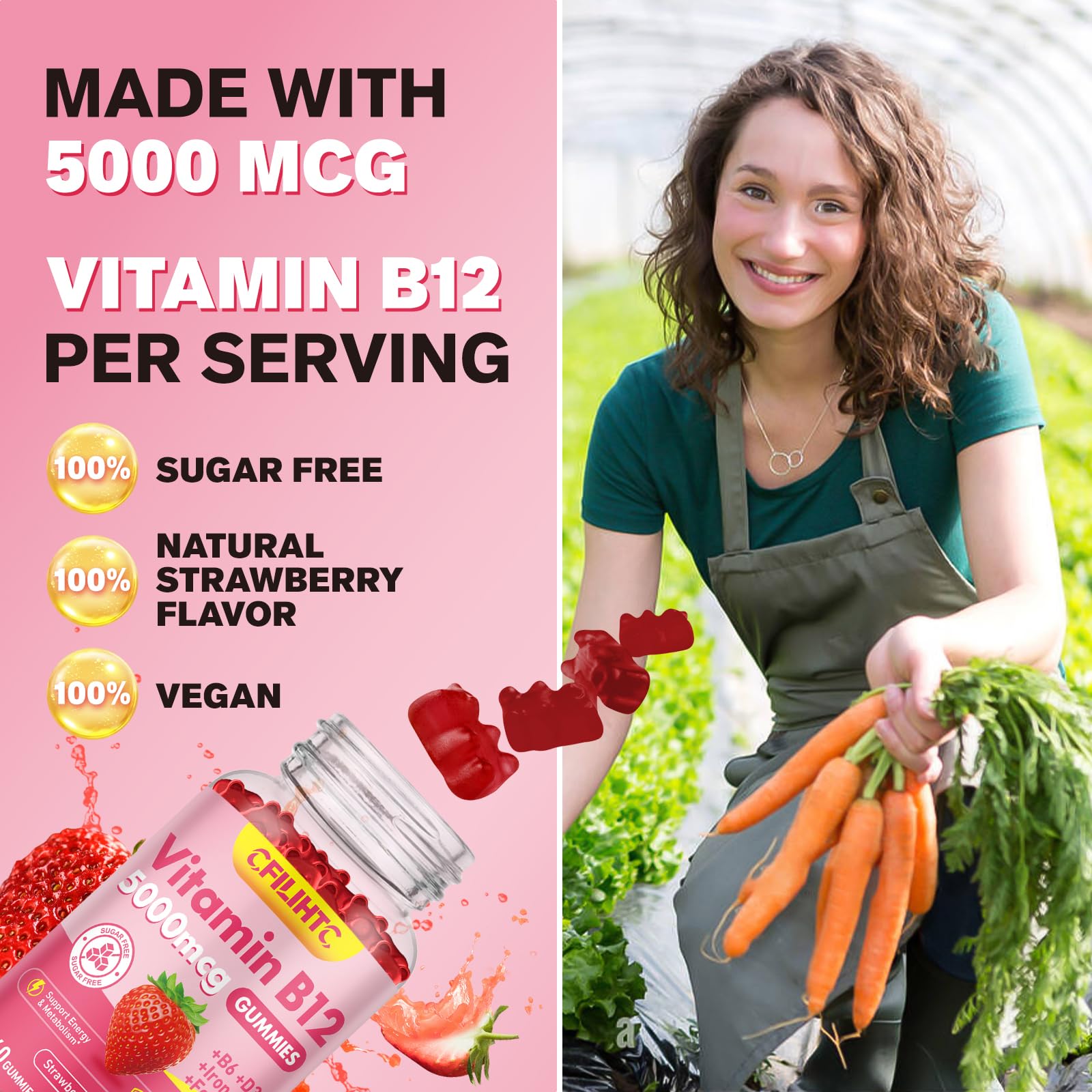 Gummies representing metabolism and cognitive health support